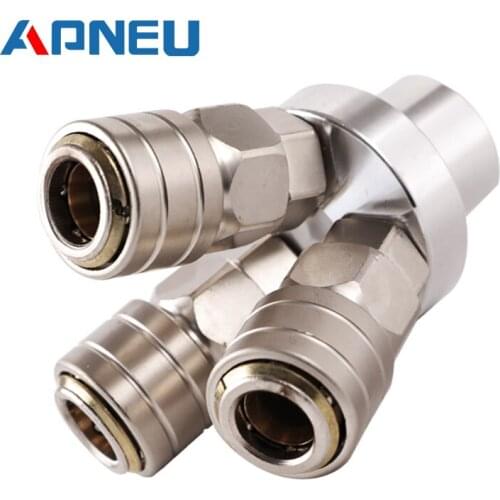 1PCS 1/4 Round Two-way Pneumatic Joint Quick-connect SMY Air Pump Compressor Fitting High Quality