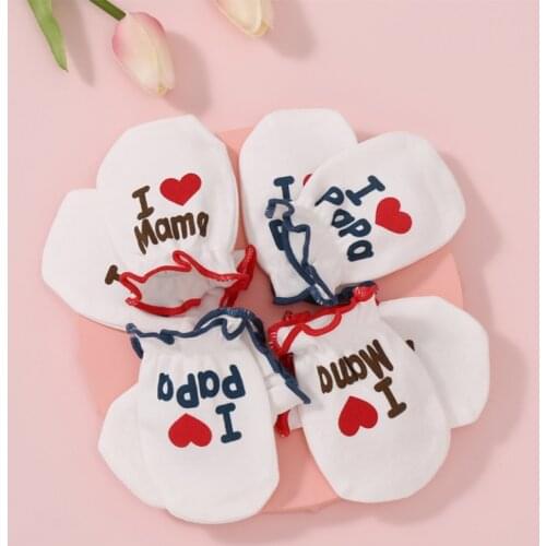 2 pairs/set Newborn Anti Scratching Gloves Cotton Baby Protection Face Cotton Scratch Mittens Glove Warmer For Newborn Baby JK35