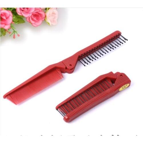 2 Pcs Portable Mini Folding Comb Small Travel Hair brush comb