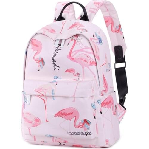 2018 New Women Bakcpacks FlamingoPrinting Backpack Female Simple Mini Backpack Travel Fashion New Backpacks For Teenage Girls