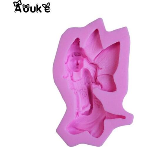 3D Cake Chocolate Molds Angel Girl Shape Cookies Liquid Silicone Mold Pudding Ice Cube Mould Wedding Decoration DIY Baking Tools