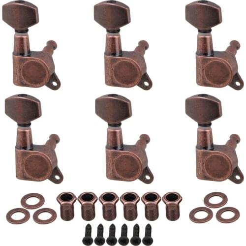 6x Right Electric Guitar Closed Tuning Pegs Tuners Machine Heads Bronze