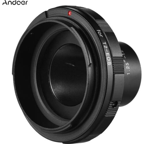 Andoer 1.25-T2-EOS Adapter Ring 1.25 Inch Eyepiece T2 Telescope Photography Accessory for Canon EOS Camera Scenery Photography