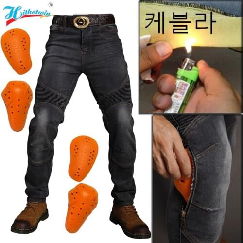 Aramid Pants motorcycle jeans Mens Off-Road Motocross trousers for men Moto pants leisure riding pants fireproof and wearable