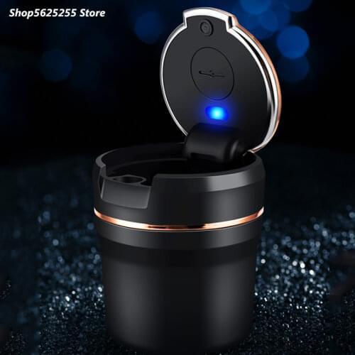 Car LED Ashtray Portable Ashtray for Lincoln CORSAIR 2020 2021 Accessories Ashtray Decoration Auto Ash Tray Holder Storage Case
