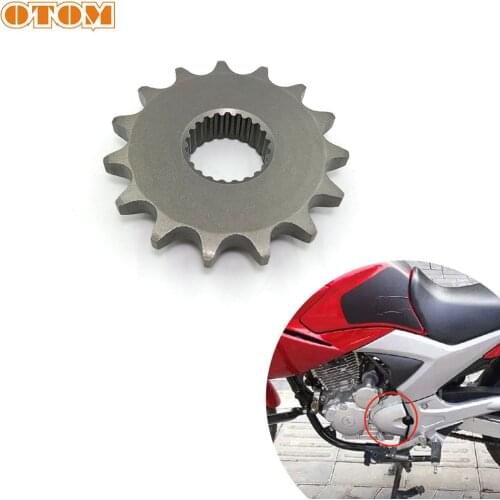 OTOM Motorcycle 15T 428 Chain Sprockets Fly Chain Wheel Transmission Gear For YAMAHA Sky Sword Small Sprocket 428-15 Teeth