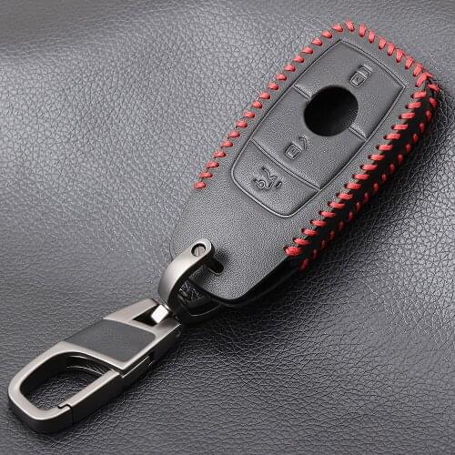 Genuine Leather Car Key Cover Case for Mercedes Benz 2017 E Class W213 2018 S class new SLC SLK Class E E200 E260 E300 E320