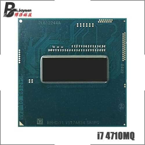 Intel Core i7-4710MQ i7 4710MQ SR1PQ 2.5 GHz Quad-Core Eight-Thread CPU Processor 6M 47W Socket G3 / rPGA946B