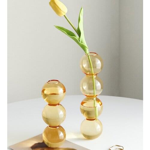 Flower Vase for Table Decoration Living Room Decorative Vase Fleur Table Ornaments Floral Tabletop Vases for Flowers