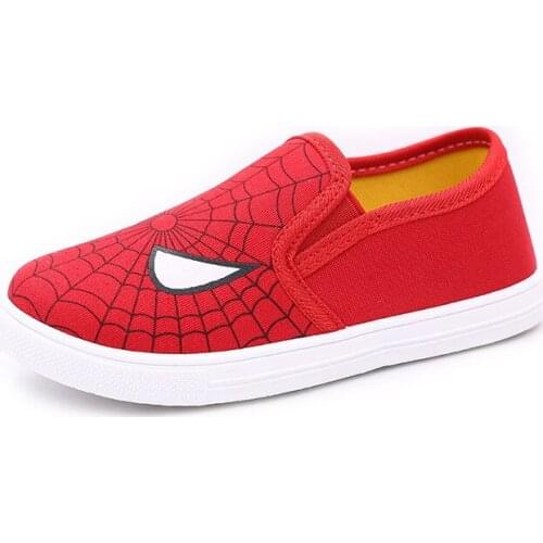 Disney new childrens cartoon spiderman boys girls non-slip soft sole casual shoes Comfortable student running shoes Size 20-31