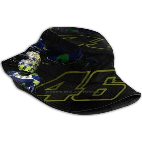 Pattern Design Printed Travel Bucket Hats Race Moto Motorcycle Racing 4 6 Motor Racer Gp Bike Logo Marquez The Motorbike Rider