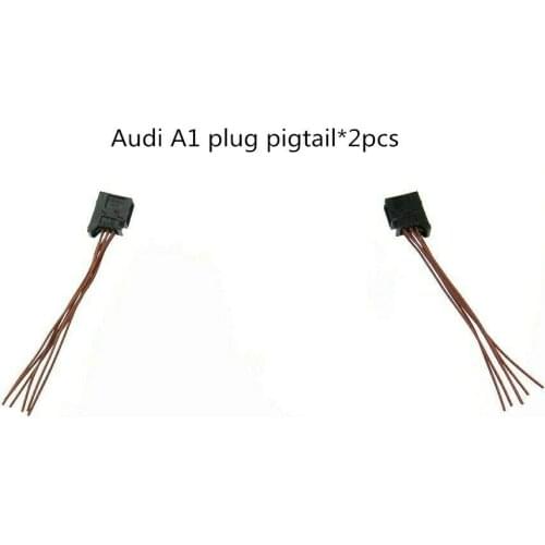 For Audi A1 Qty 2 Car Left and Right Rear Taillight Bulb Bracket Harness Plug Pigtail 6 Pins 8X0945257A 8X0 945 258A 600 937 702