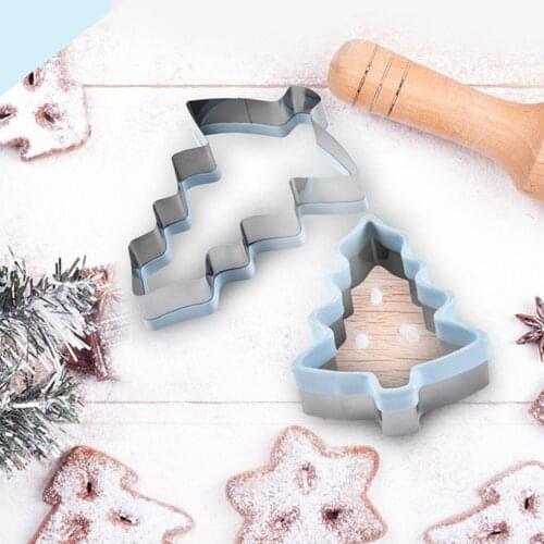 Cookies Cake Molds Stainless Steel Metal Moulds Cupcake Cookies Pastry Snowman Star Christmas Tree Shaped Baking Accessories Set