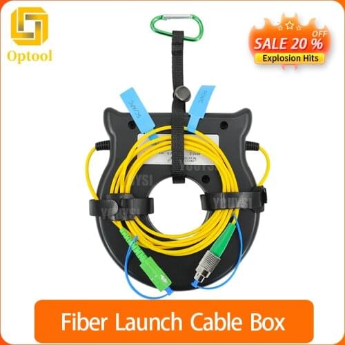 Free shippinSC/APC-FC/APC OTDR Fiber Launch Cable Box 150m/300m/500m/1km SM 9/125μm OTDR Fiber Rings SM 1310/1550nm Fiber Tester