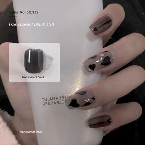 8ml Milky Nail Gel Polish Ice Penetrating White Stockings Black UV LED Semi Permanent Gel Varnish Nail Polish Glue TSLM2
