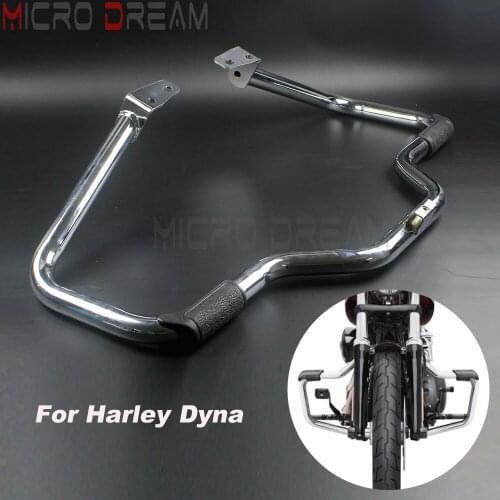 1x Chrome Motorcycle Front Highway Bars For Harley Dyna Super Wide Glide FXD FXDB FXDSE FXDWG 2006-2018 Engine Guard Protectors