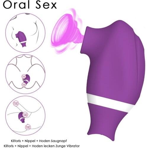Clitoral Sucking Vibrator for Women Clit Nipple Sucker Clitoris Stimulator Oral Tongue Pussy Licking Sex Toys for Adults Couples