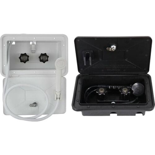 RV Exterior Shower Box Kit Caravan High Pressure Shower Head for Trailer Boat Camper Motorhome Accessories