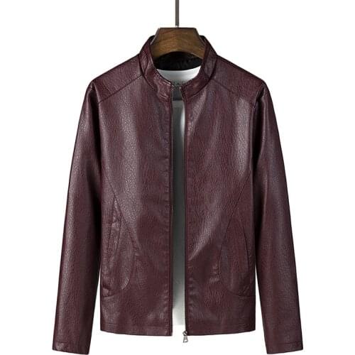 Men Autumn New Casual Motorcycle Vintage Leather Jackets Coat Men Fashion Biker Army Bomber PU Leather Jacket Men Plus Size 5XL