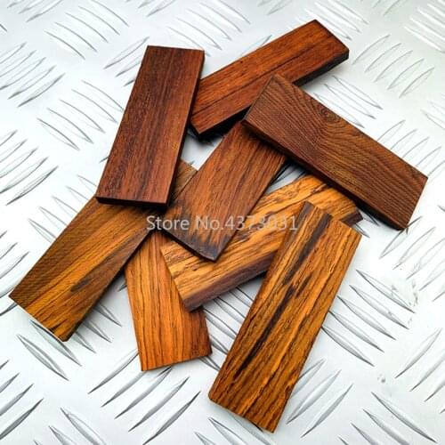 120x40x10mm DIY Knife Handle Material Orange yellow Wood, Knife Handle Patch Material- 2Pieces