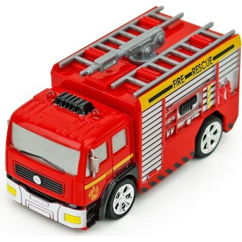 Mini RC Truck Model Fire Engine Diecast Toys Remote Control Car with Water-Tank Lorry Or Ladder Toy Birthdays Gift for Children