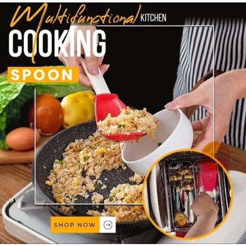 Multifunctional Cooking Spoon Skimmer Colander Strainer Grater Masher for Cooking Draining Mashing Grating Beating Non-stick