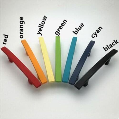 96mm white black orange blue pink drawer tv table pulls knobs orange purple green kitchen cabinet dresser door colour handles