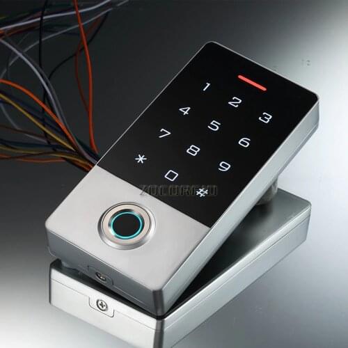 125KHZ ID Outdoor Fingerprint password keypad access control reader for security door lock system gate opener