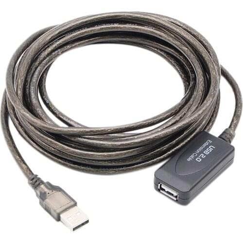SHGO HOT-480Mbps USB2.0Extension Cable with Amplifier 10M USB Signal Amplification Extension Cable Wireless Network Card Extende