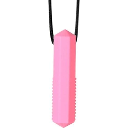 Silicone Gem Teether Teether Necklace For Children Autism, Teether Y2Y9 with Pendant Q7T4