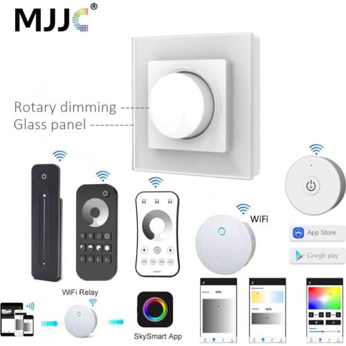 Triac Dimmer LED 220V 110V 230V AC Dimmable Knob Light Switch Wireless RF 2.4G Remote Smart Wifi Controller Dimmer for LED Lamps