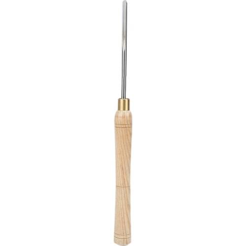 HSS Woodworking Lathe Turning Chisel Hand-Held 8mm/0.3in Inner Arc Blade with Wooden Handle Woodworking Tool