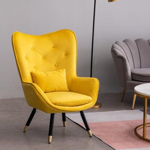 Nordic Modern Single Seat Corner Sofa Design Single Sofa with Armrests Bed Living Furniture Pink Couch Lazy Sofa