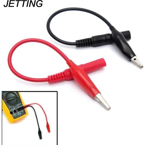 JETTING 2Pcs Alligator Clips Electrical DIY Test Leads Alligator Double-ended Crocodile Clips Roach Clip Test Jumper Wire Brand