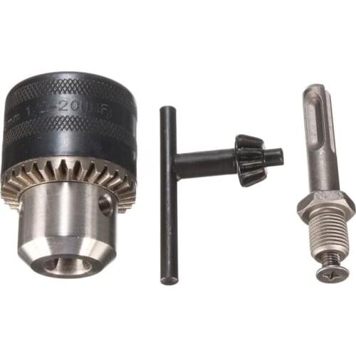1.5-13mm Thread 1/2"-20UNF Rotary Hammer Drill Chuck Tool+ Key +SDS Plus Shank