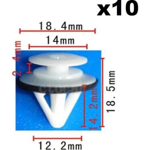 10pcs Nylon For Mazda 3, 5, 6, CX-7, Miata, Protege Door Trim Panel Retainer Clip Sealer G18K-51-SJ3