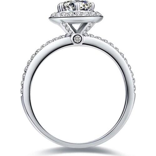 14K High Quality Ring White Gold Accessory for Women 3CT Round Cut Diamond Engagement Ring AU585 G14K Jewelry