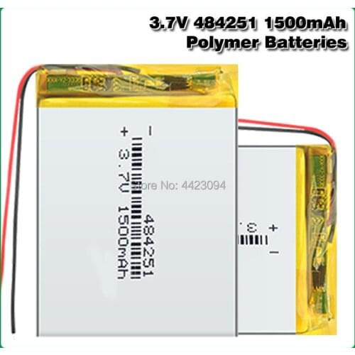 3.7V 1500mAh 484251 504050 Lithium polymer Rechargeable battery For Tablet PC Bluetooth headset toys navigation instruments MP4