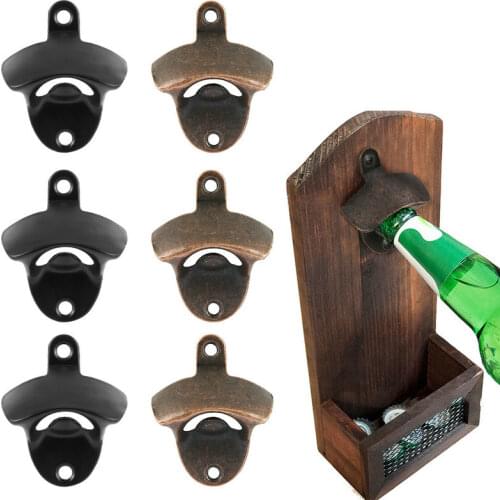3 Pcs Vintage Beer Openers Zinc Alloy Wall Mounted Wine Bottle Opener Tools Bar Drinking Accessories Home Kitchen Party Supplies
