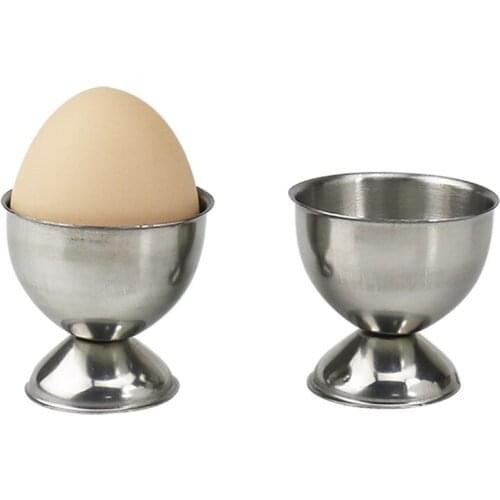 4Pcs Stainless Steel Soft Boiled Egg Cups Holder Tabletop Cup Kitchen Tools Sets Breakfast Steam Rack Mold for Frying Eggs Poach