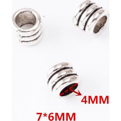 40 pcs/lot Fashion zinc alloy Metal Large Hole Beads charms DIY European Bracelet jewelry Fittings making 6861