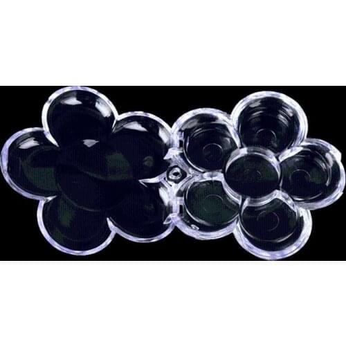 6 Grids Plum Blossom Flower Shape Empty Eyeshadow Case Transparent Plastic DIY Lipstick Powder Box Container Cosmetic Packing