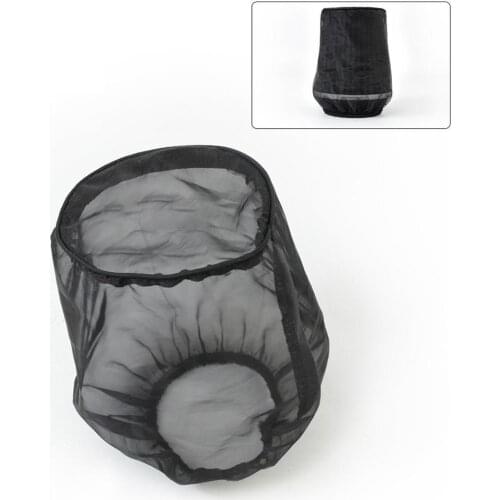 Car Air Filter Universal Protective Cover Waterproof Oilproof Dustproof for Cylindrical High Flow Air Intake Filter Black