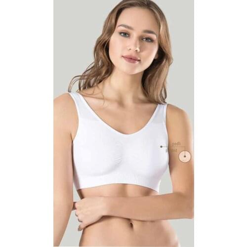 Wireless Thick Strap Seamless Laser Cut Bra