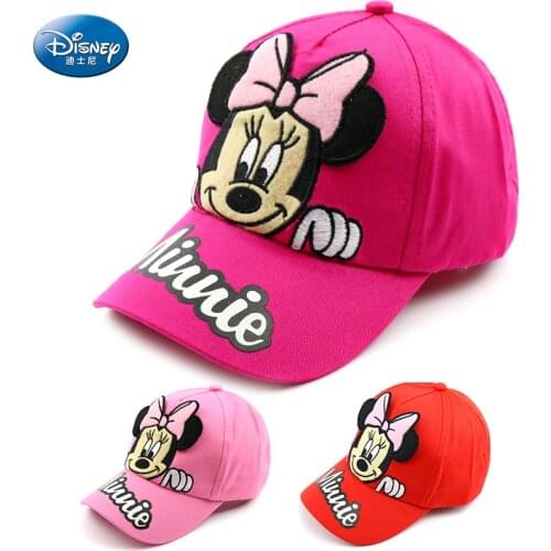 Disney Waflera Minnie Mouse Baby Hat For Children Embroidered Cotton Childrens Baseball Cap Kids Boy Girl Outdoor Hat Sun Cap