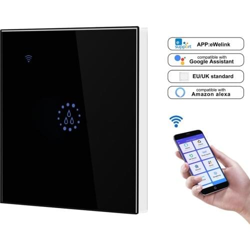 EU/UK WiFi Smart Boiler Switch Smart Water Heater Switch eWeLink APP Voice Remote Control Touch Panel Timer Outdoor Works Alexa