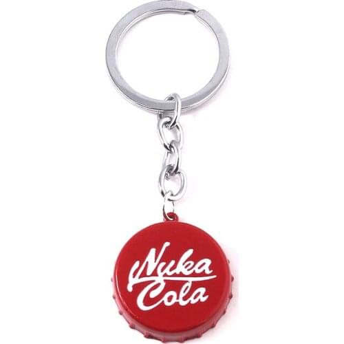 Game Nuka Cola botter opener keychain Keyring Pendant Pip Boy Jewelry Gift For Car Key Holder Friendship Accessories