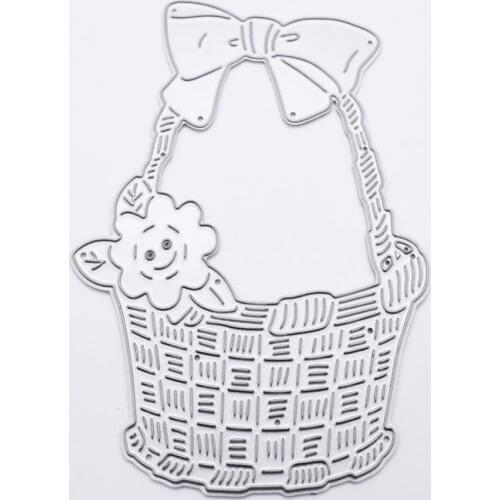 Beautiful Gaily Decorated Basket Metal Cutting Dies Carbon Metal Steel Stencils For DIY Scrapbooking Cards Embossing Cut Die