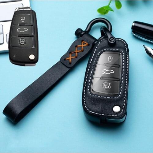 NEW Car Key Case Cover Ring for Audi A1 A3 A4 A6 TT Allroad Q3 Q7 R8 S6 SQ5 RS4 Remote Fob Shell Protect Key Covers
