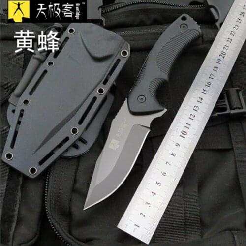 OUTDOORS Survival knife outdoor 440C steel high hardness small straight knife outdoor essential tool for self-defense Favorites